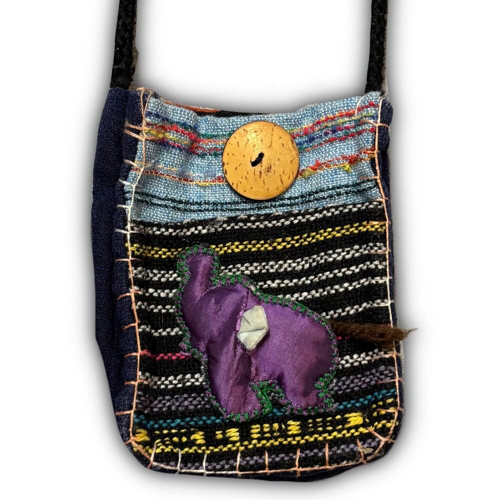 Handmade Woven Elephant Micro Pouch